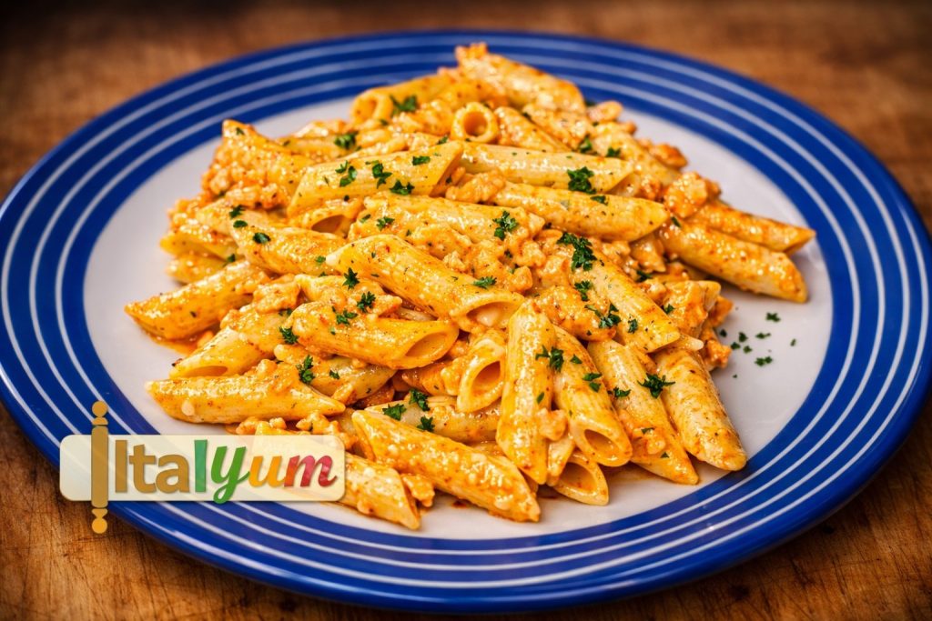 Penne pasta with salmon and vodka (Pennette al salmone affumicato e vodka) | Pasta recipes