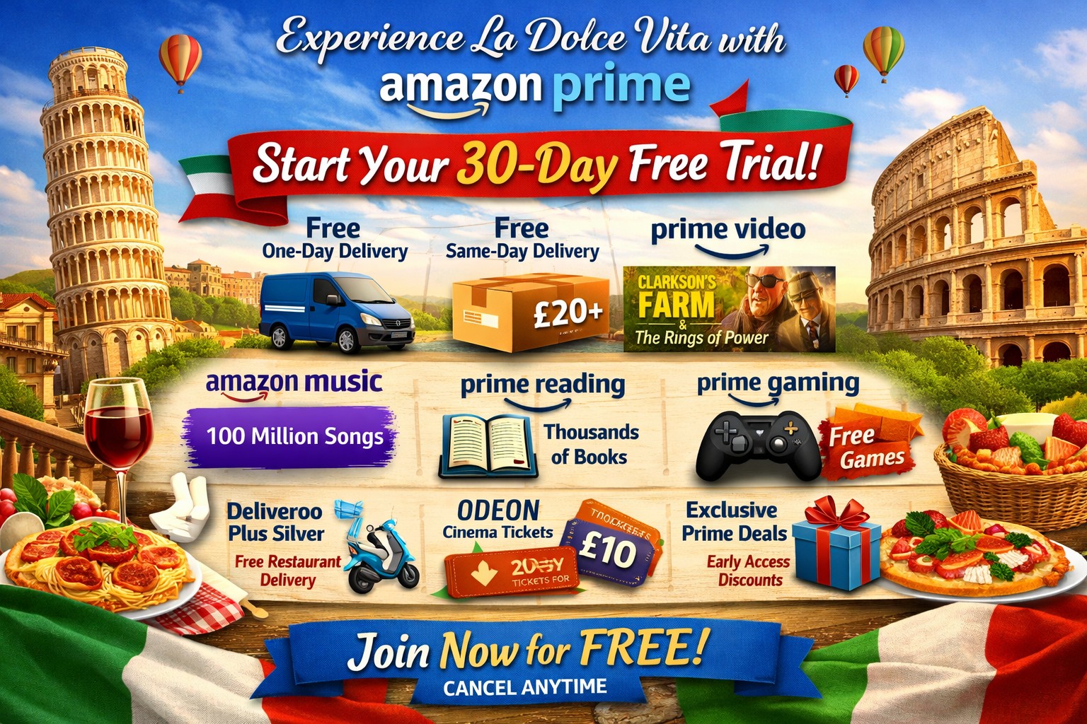 Teste grátis de 30 dias Amazon Prime